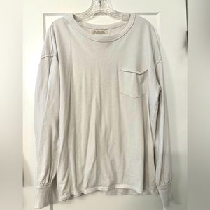 White long sleeve sweater shirt from Anthropologie